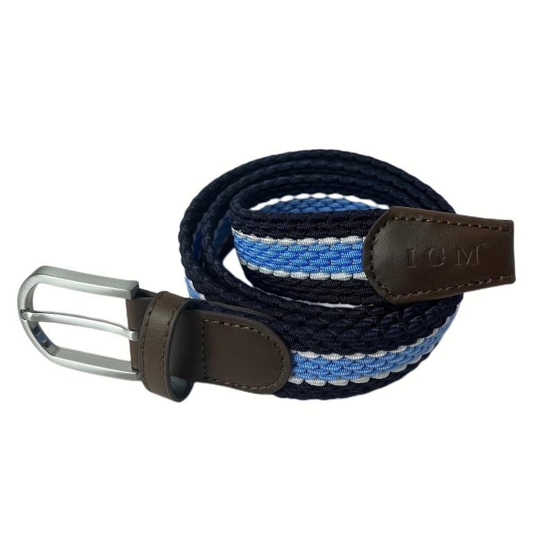 Men's Elastic Braided Belt Stretch Canvas Waistband Outdoor Casual Jeans Belt