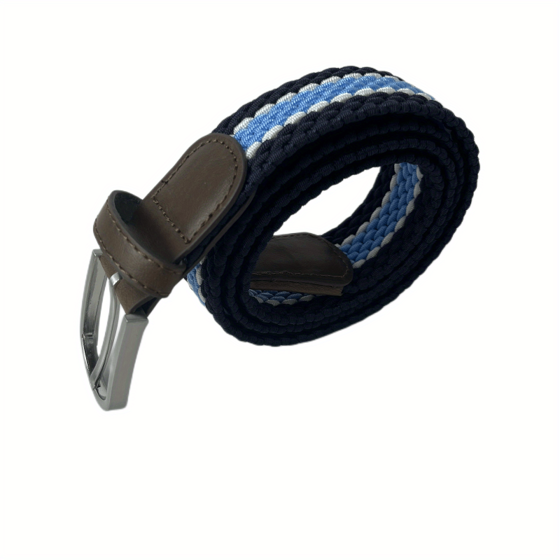 Men's Elastic Braided Belt Stretch Canvas Waistband Outdoor Casual Jeans Belt