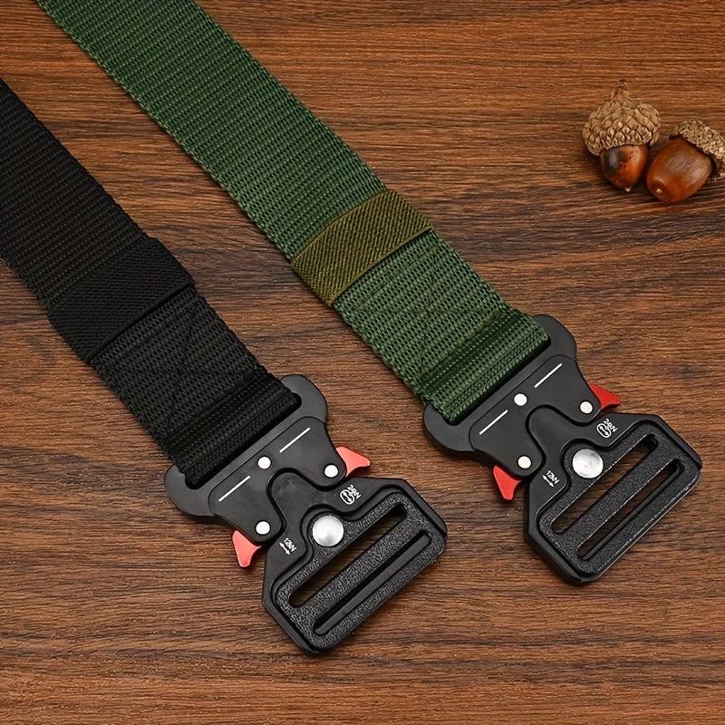 Outdoor Sports Tactical Belt Plastic Snap Canvas Belt 3 Colors