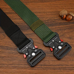 Outdoor Sports Tactical Belt Plastic Snap Canvas Belt 3 Colors