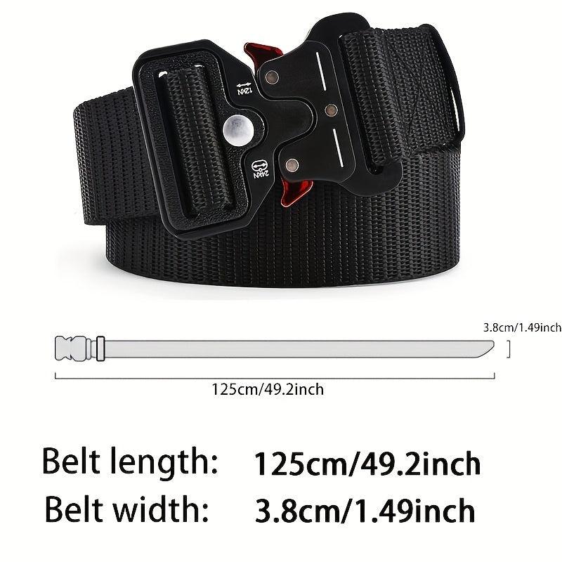 Outdoor Sports Tactical Belt Plastic Snap Canvas Belt 3 Colors
