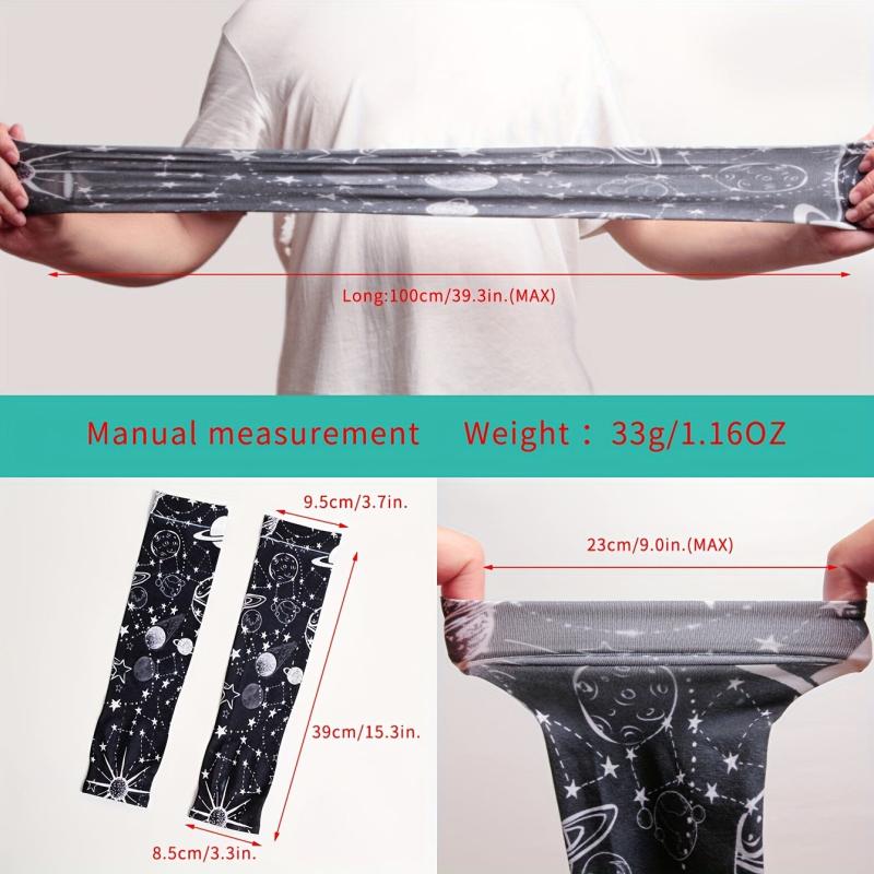 Geometric Universe Ice Sleeves Print UV Protection Gloves
