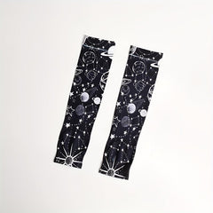 Geometric Universe Ice Sleeves Print UV Protection Gloves