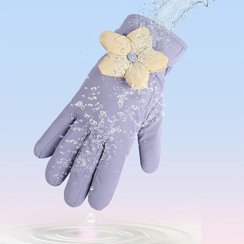 Women's Winter Fleece Touch Screen Gloves Waterproof