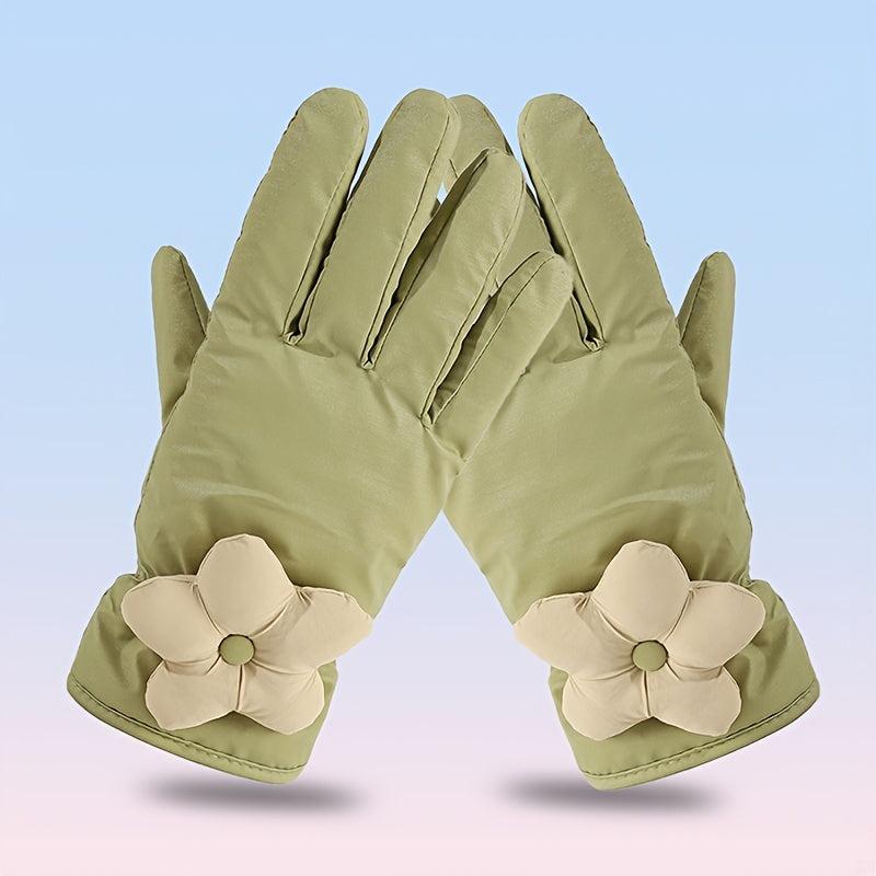 Women's Winter Fleece Touch Screen Gloves Waterproof