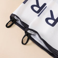 Letter Print Arm Sleeves Unisex Sunscreen Gloves for Outdoor