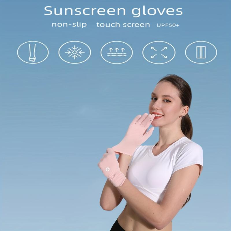 Sunscreen Ice Gloves UV Protection Breathable Fingerless Gloves