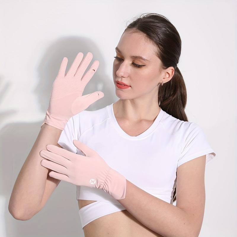 Sunscreen Ice Gloves UV Protection Breathable Fingerless Gloves