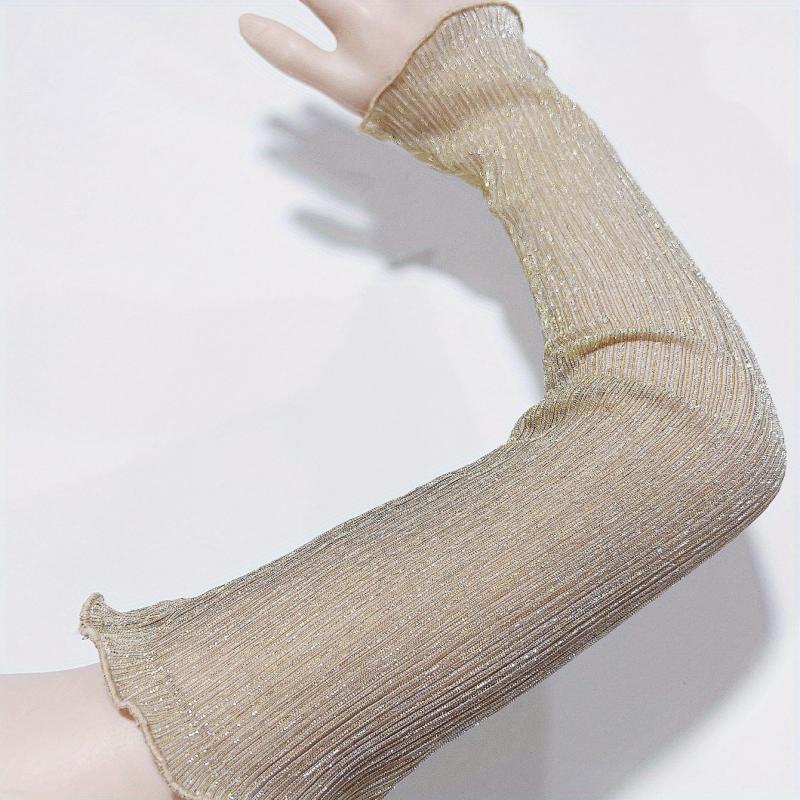 Glitter Long Gloves Elastic Decoration for Women Prom