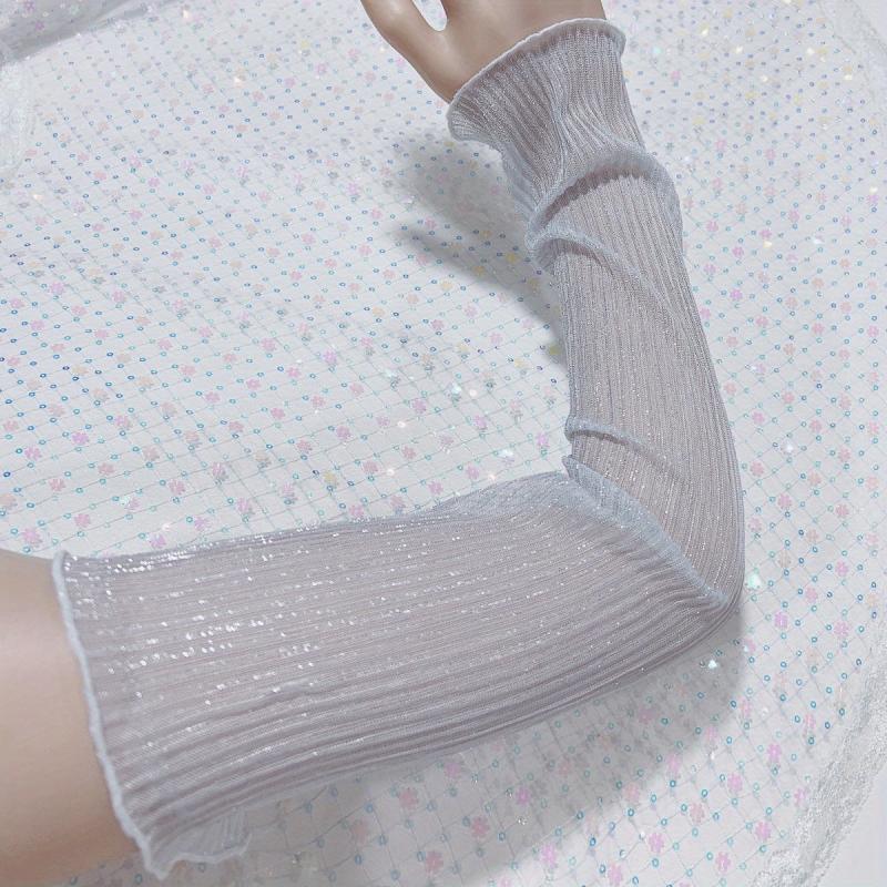 Glitter Long Gloves Elastic Decoration for Women Prom