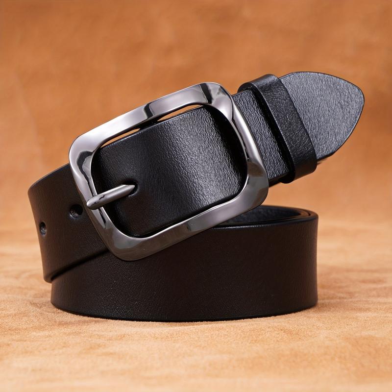 Men's Pin Buckle Cowhide Belt Casual Pants Belt