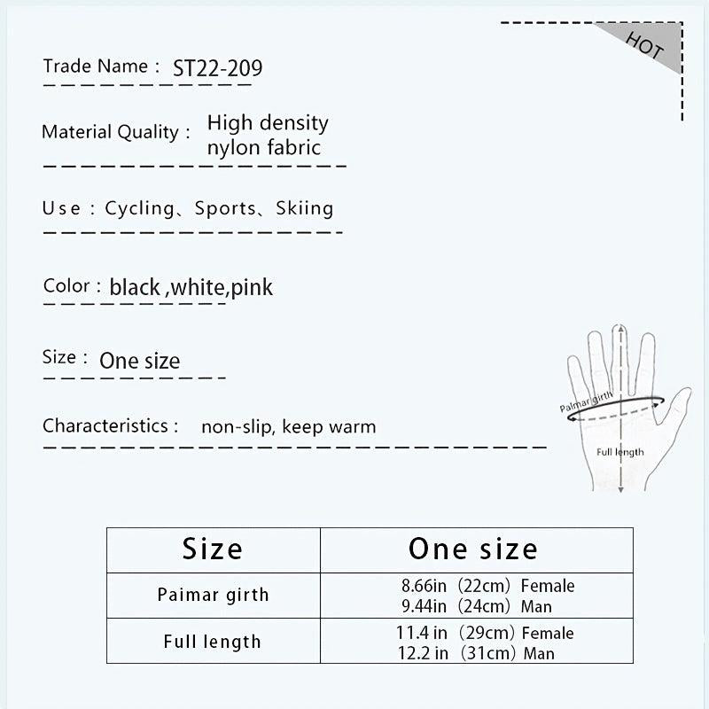 Women's Winter Fleece Waterproof Windproof Ski Gloves