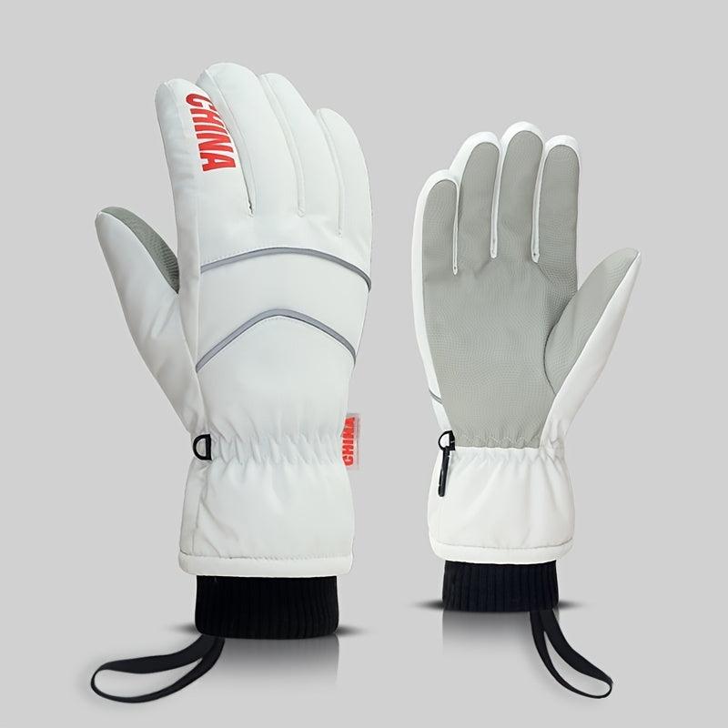 Women's Winter Fleece Waterproof Windproof Ski Gloves