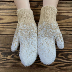 Gradient Snowflake Gloves Short Warm Cold Protection Knitted Gloves