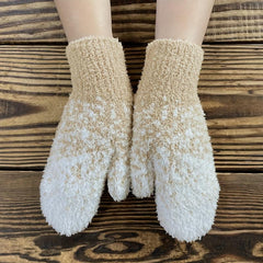 Gradient Snowflake Gloves Short Warm Cold Protection Knitted Gloves