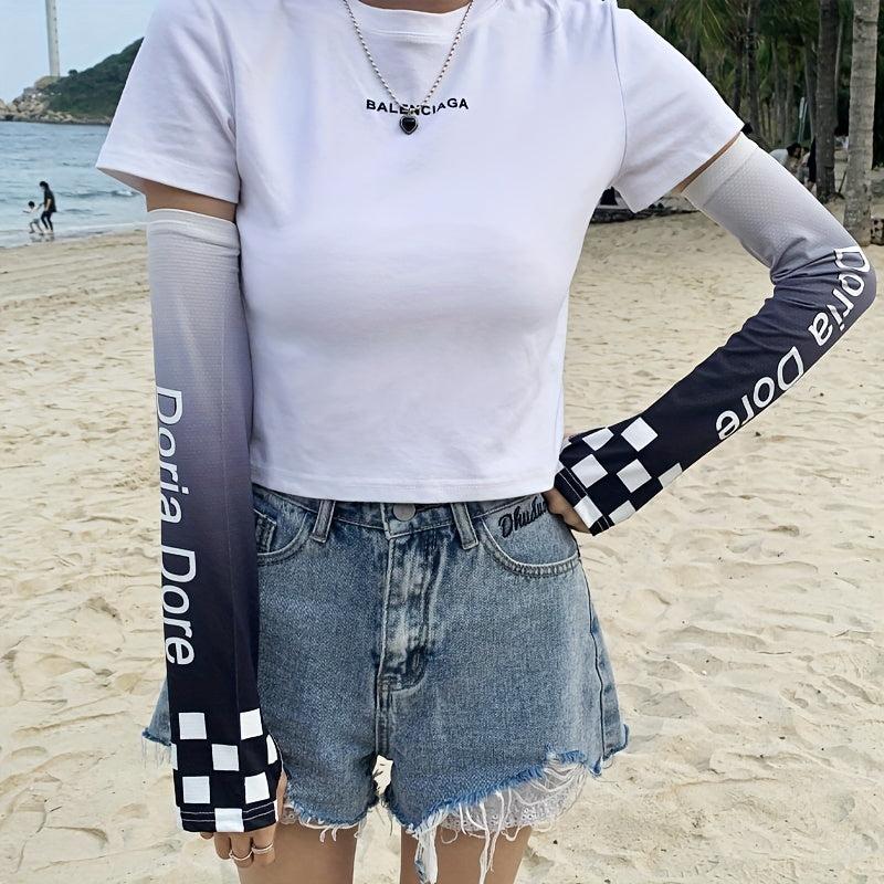 Gradient UV Protection Long Ice Sleeves