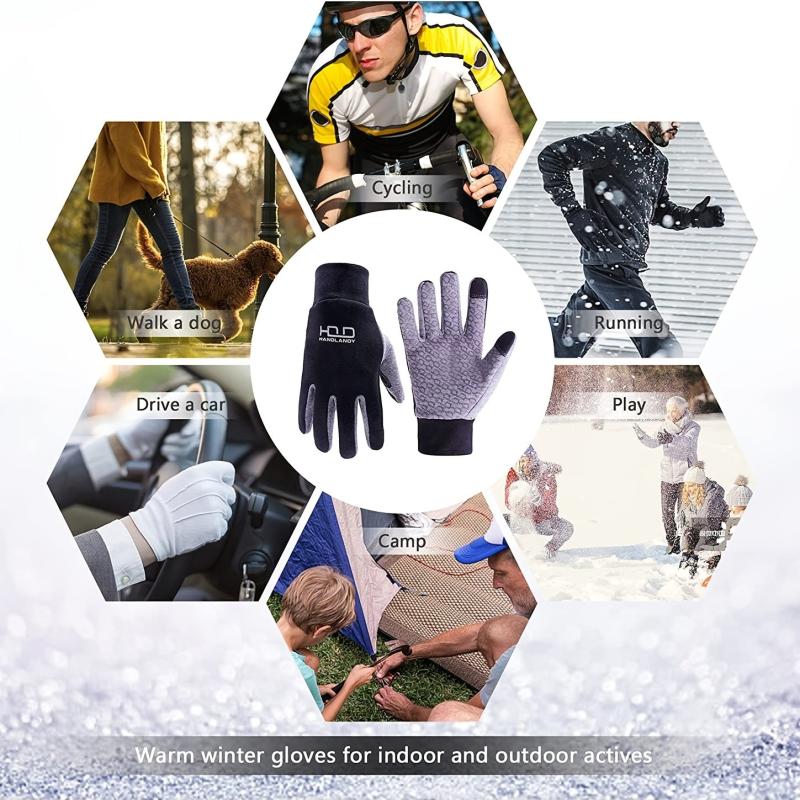 Women's Winter Touch Screen Gloves Anti Slip Thermal Running Gloves