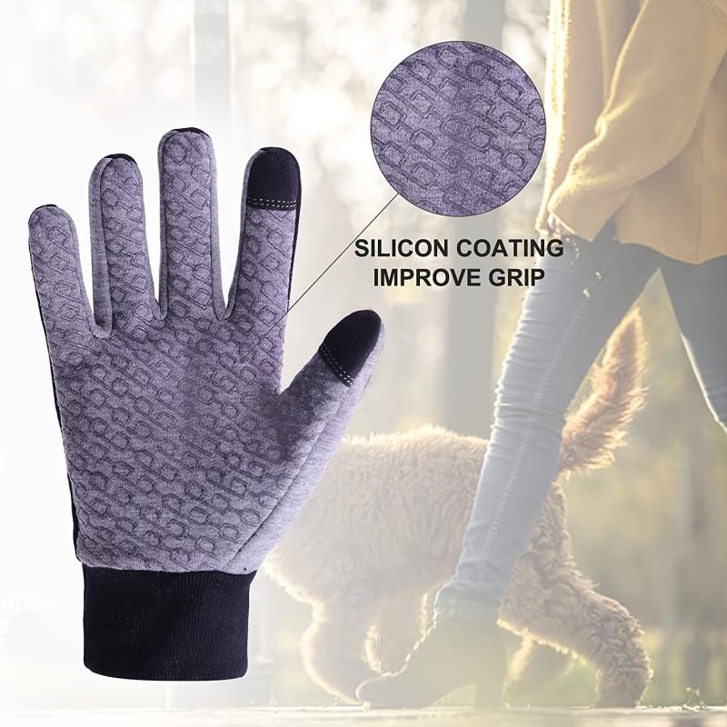 Women's Winter Touch Screen Gloves Anti Slip Thermal Running Gloves