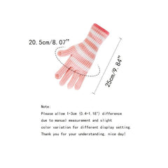 Knitted Striped Finger Gloves Hand Warmers for Women