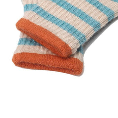 Knitted Striped Finger Gloves Hand Warmers for Women