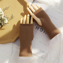 Warm Knitted Fingerless Gloves for Winter