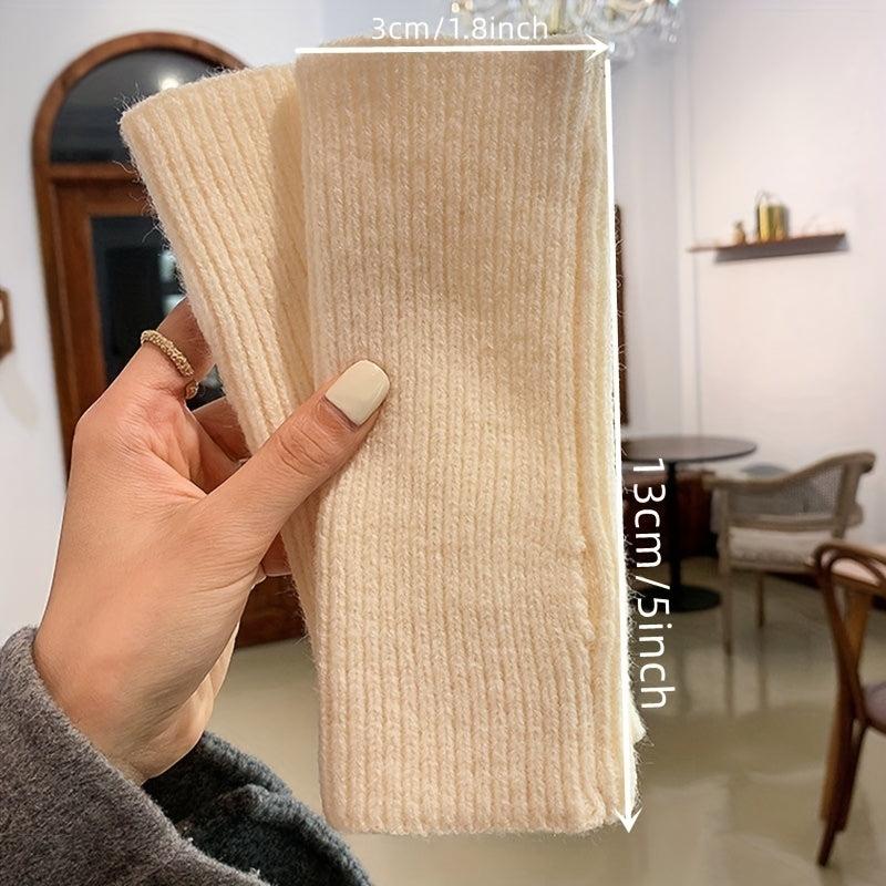 Warm Knitted Fingerless Gloves for Winter