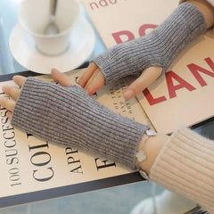 Warm Knitted Fingerless Gloves for Winter