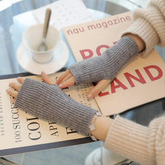 Warm Knitted Fingerless Gloves for Winter
