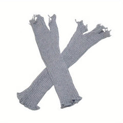 Knitted Ripped Tassel Punk Gloves Gothic Fingerless Mittens