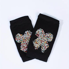 Colorful Rhinestone Butterfly Y2K Gloves Elastic Fingerless Gloves