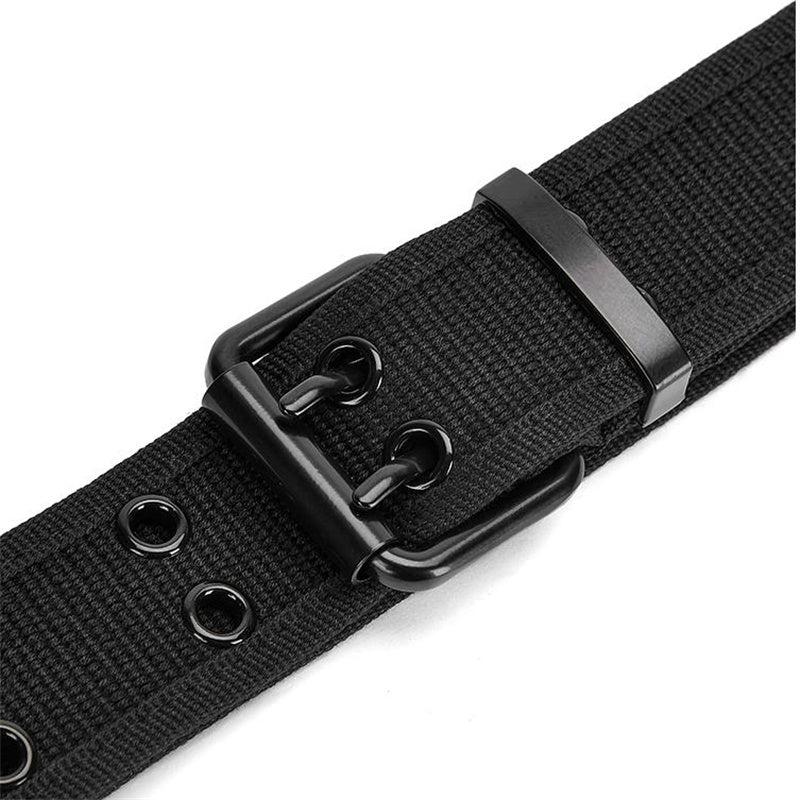 Men's Canvas Double-Breasted Full Body Leather Belt