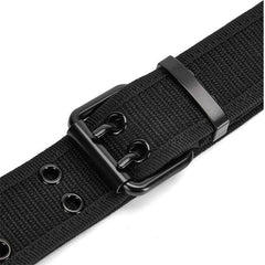 Men's Canvas Double-Breasted Full Body Leather Belt
