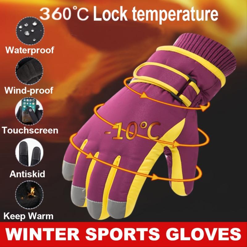 Women's Winter Ski Gloves Thermal Windproof Waterproof Cold Weather Glove