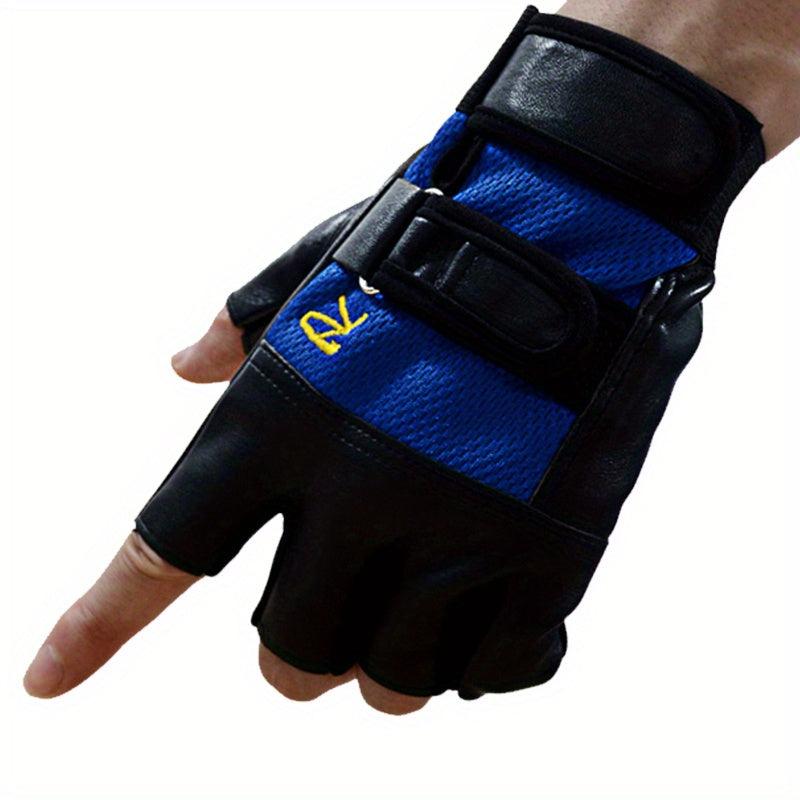 Unisex Tactical Fingerless Gloves PU Leather Outdoor Sports Fitness Half Finger