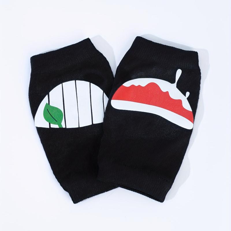 Funny Lip Print Y2K Gloves Fingerless Hip Hop Knitted Gloves