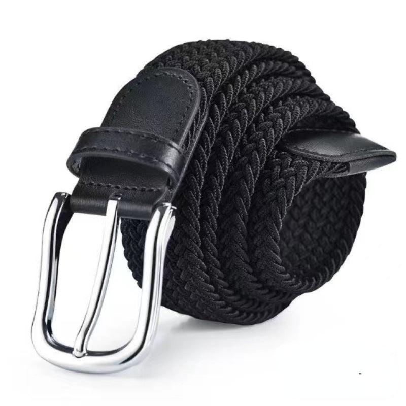 Men's Canvas Pin Buckle Elastic Casual Pants Belt
