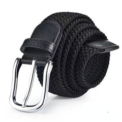 Men's Canvas Pin Buckle Elastic Casual Pants Belt