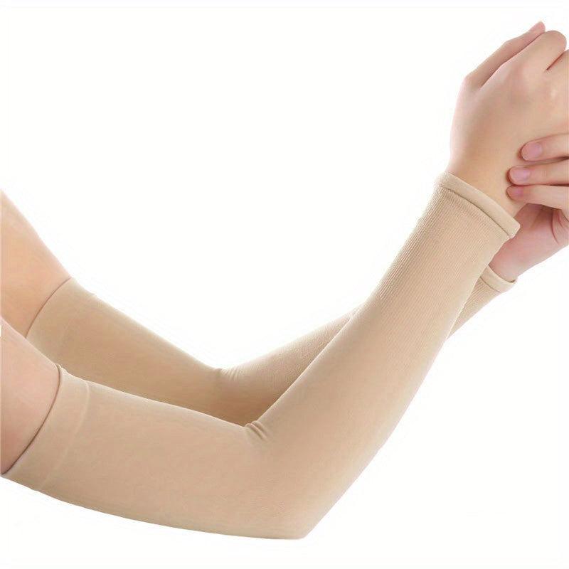 Elastic Long Sleeves Breathable Cycling Gloves Unisex Thin Ice Silk Gloves