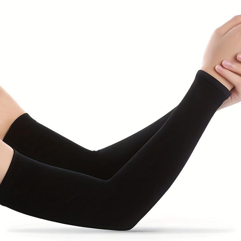 Elastic Long Sleeves Breathable Cycling Gloves Unisex Thin Ice Silk Gloves