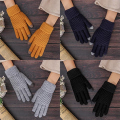 Knitted Coldproof Gloves for Women Outdoor Cycling