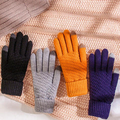 Knitted Coldproof Gloves for Women Outdoor Cycling