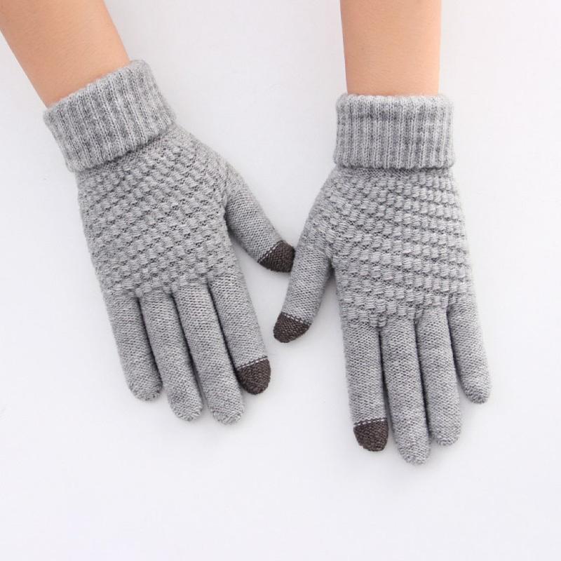 Knitted Coldproof Gloves for Women Outdoor Cycling