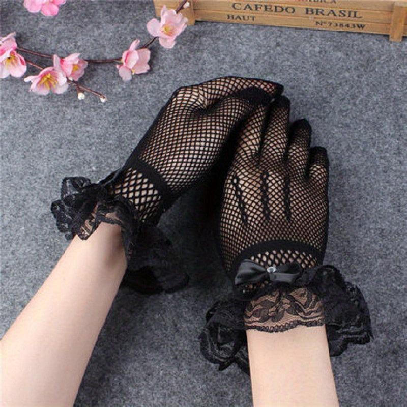Short Lace Gloves Thin Sunscreen Bride Wedding Gloves For Women