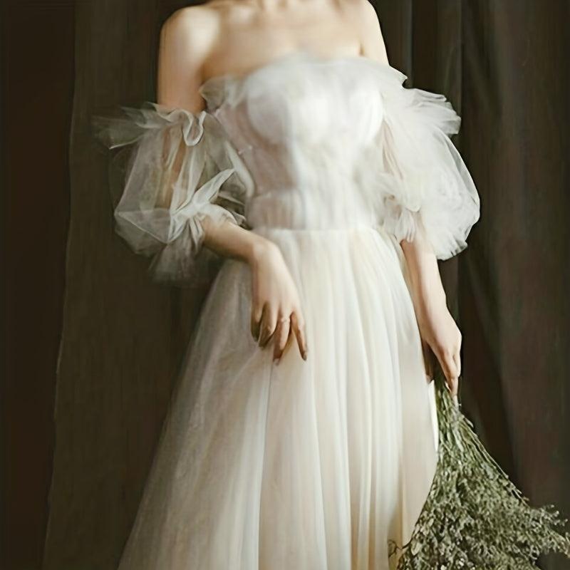 Forest Sweet Mesh Sleeve Puff Sleeve Wedding Bridal Arm Covering
