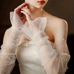 Forest Sweet Mesh Sleeve Puff Sleeve Wedding Bridal Arm Covering