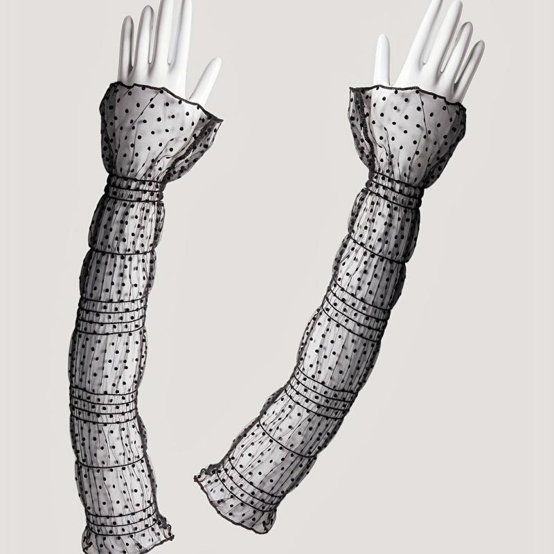 Polka Dot Lace Sunscreen Sleeves for Summer Outdoor