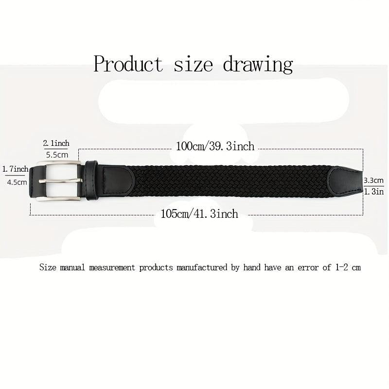 Men's Elastic Woven Belt Casual Jeans Belts