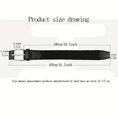 Men's Elastic Woven Belt Casual Jeans Belts