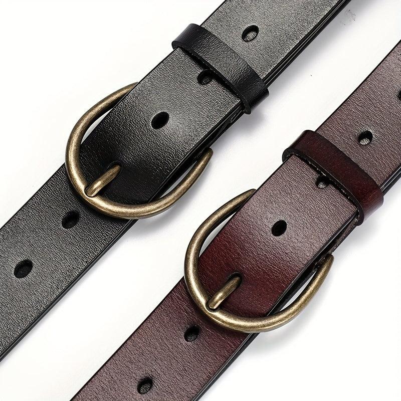  Men's Pin Buckle Jeans Leather Belt