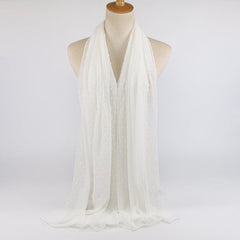 Pearl Chiffon Long Shawl Scarf for Women